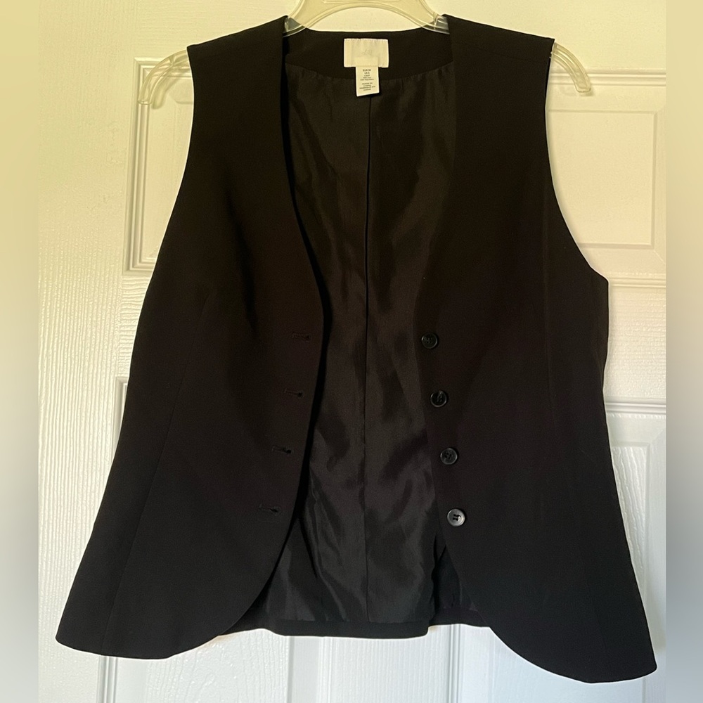Black V neck vest